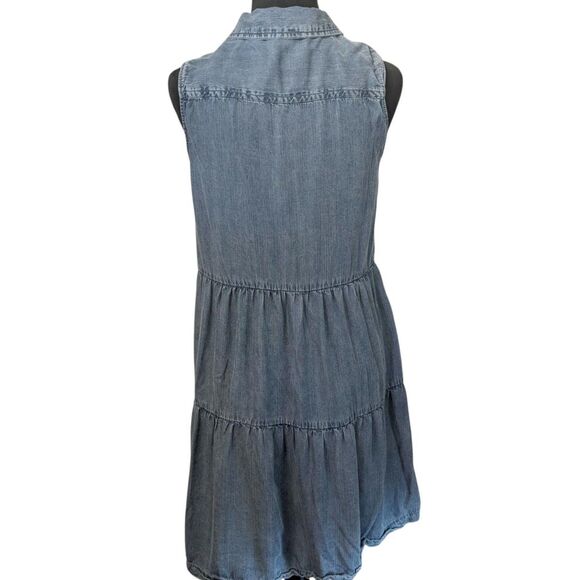 Velvet Heart Sleeveless Tiered Denim Tencel Dress M - Picture 6 of 6